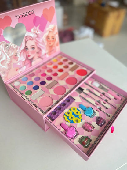 IGOODCO Fashion Beauty 3 Drawer Makeup Kit for Kids – 3-Tier Vanity Box