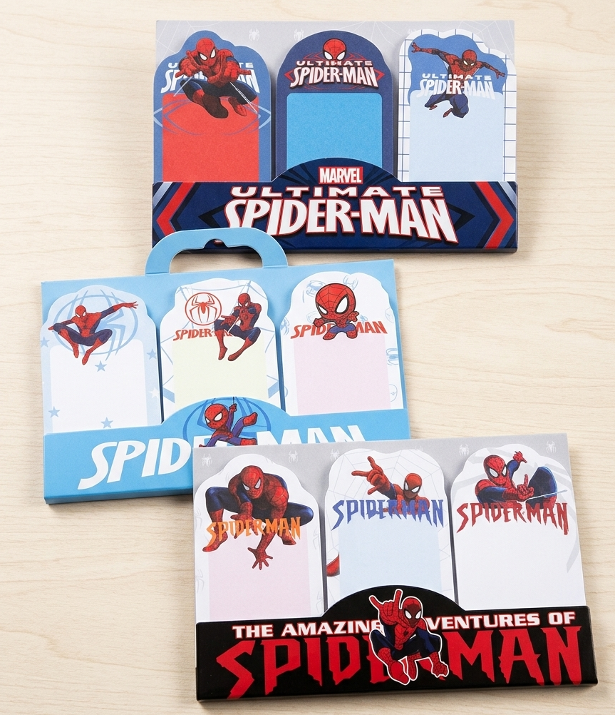 Marvel Spider-Man Character Sticky Notes & Memo Pad Set for Kids