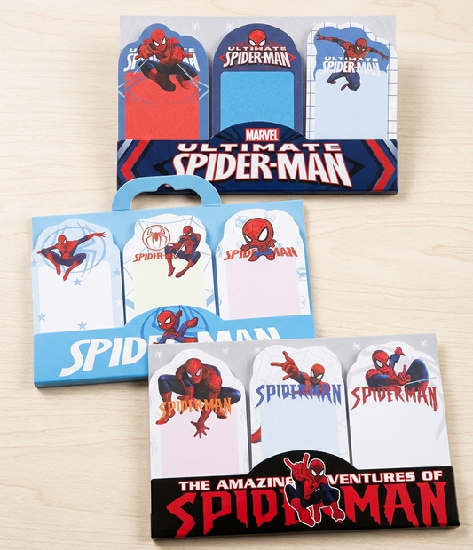 Marvel Spider-Man Character Sticky Notes & Memo Pad Set for Kids