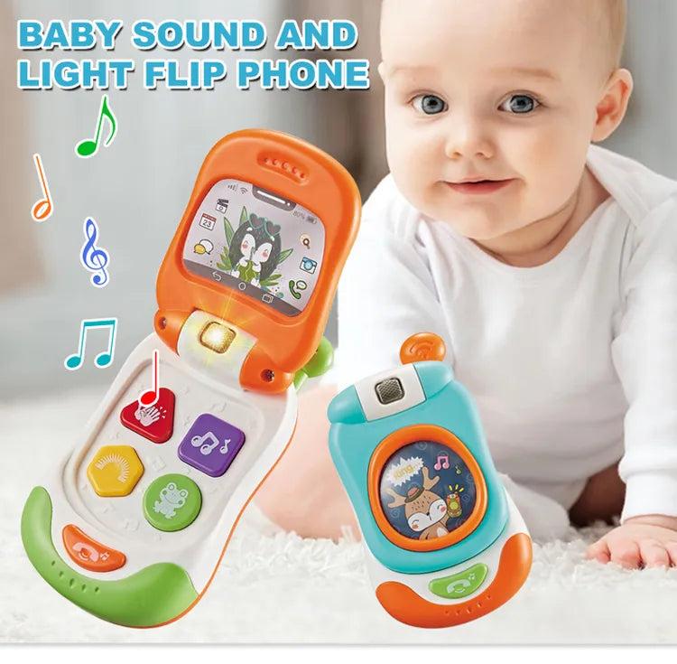 Baby Sound and Light Flip Phone Toy – Interactive Educational Learning Toy