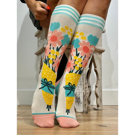 Long Floral Socks