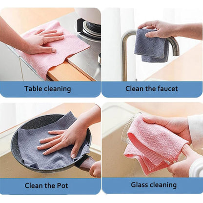 Reusable Microfiber Cleaning Cloth 10 Pcs