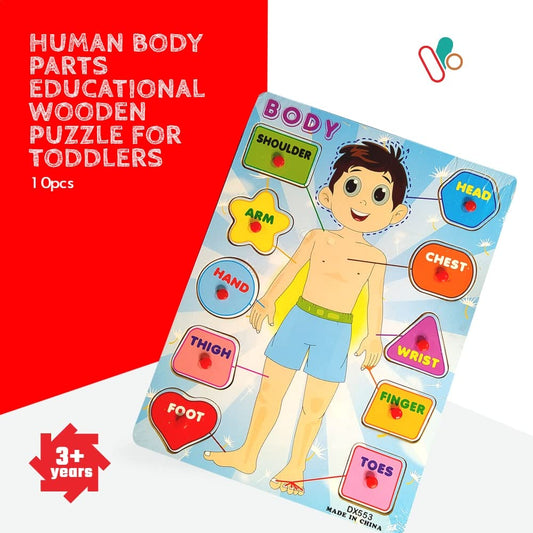 Body Parts Learning Wooden Puzzle Board