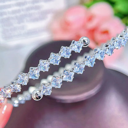 Zircon Diamond Cut Adjustable Bracelet