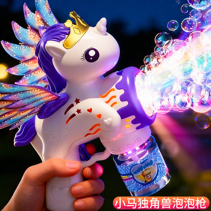 Unicorn Bubble Gun – Magical LED Wings Bubble Blower