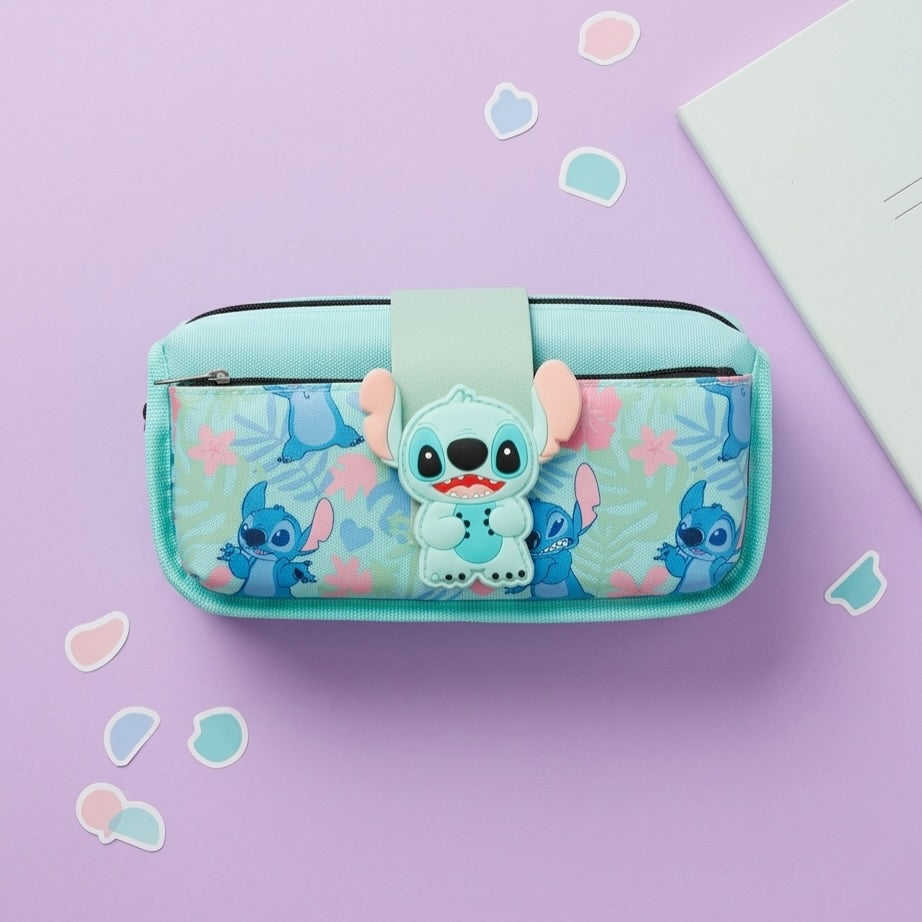 3D Lilo & Stitch Cute Cartoon Pencil Case – Multi-Layer Kids School Pouch