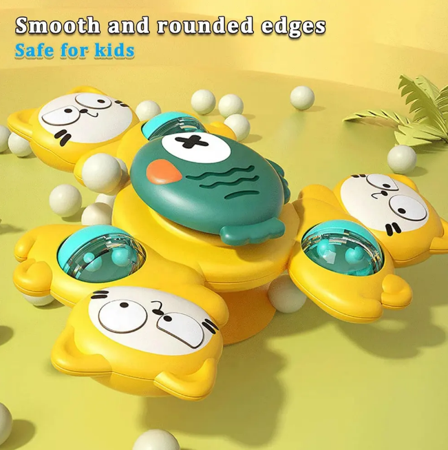 Baby Rattle Turntable Suction Spinner Rattle Set
