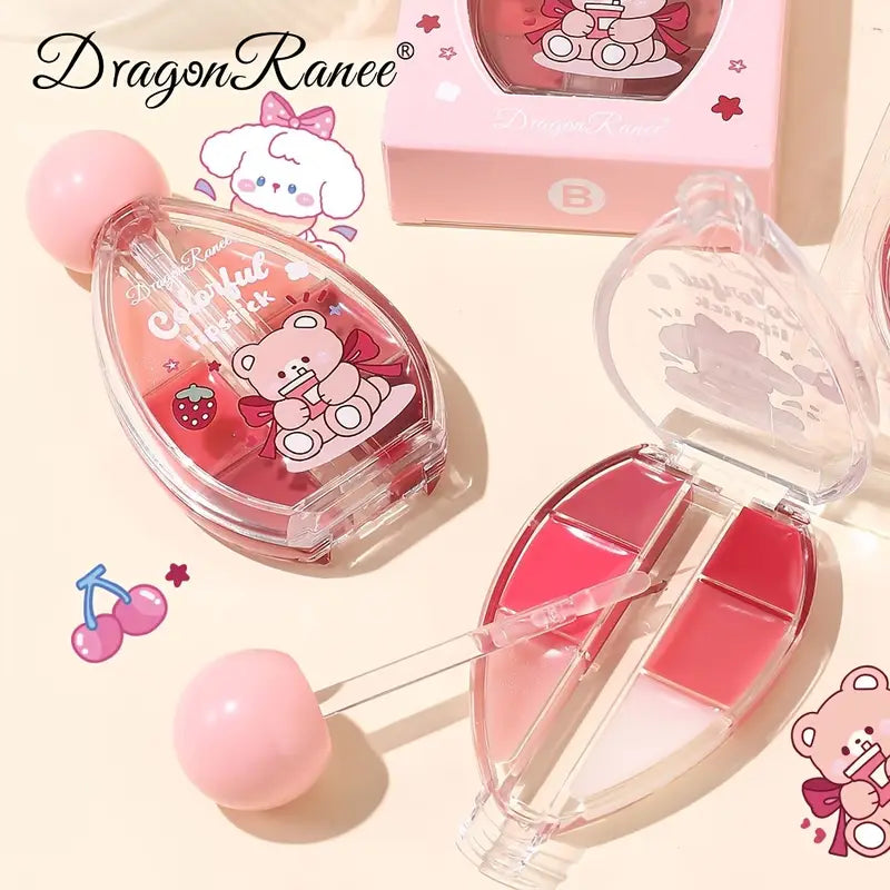Dragon Ranee Colorful Lipstick Palette – 6 in 1 Glossy Lip Colors