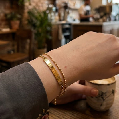 Chanel Double Chain Stainless Steel Bracelet