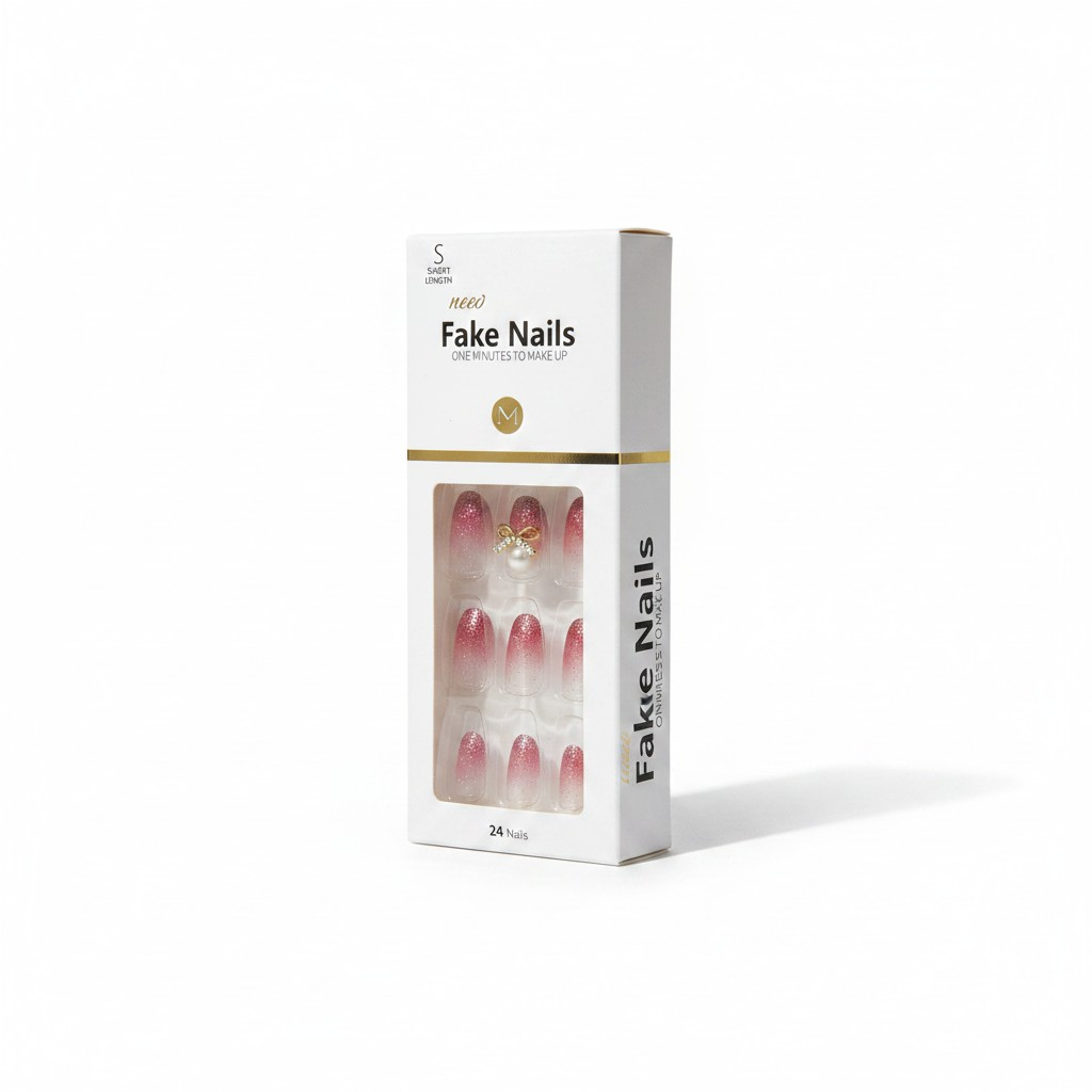 Premium Glitter Ombre Press-On Nails – Short Length