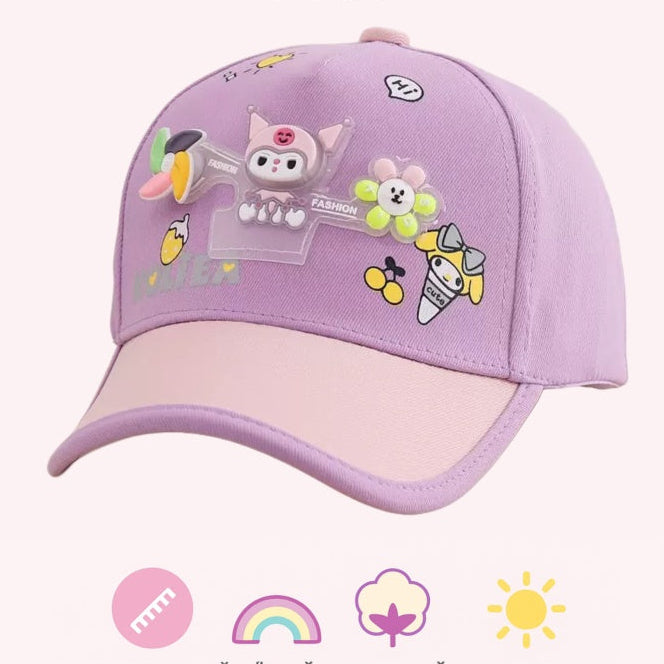 Sanrio Kuromi Baseball P Cap With Light And Spinner