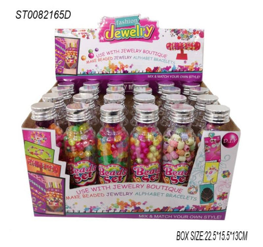 DIY Jewellery Beads Set – Colourful Beads for Bracelets (One Bottle)