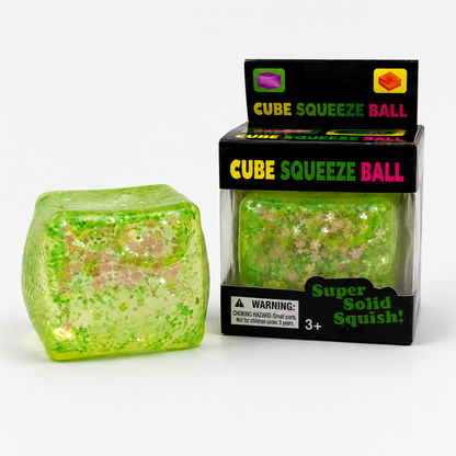 Glitter Cube Squishy Fidget Toy