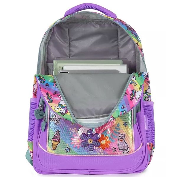 Unicorn Neon Sequin  School Bag