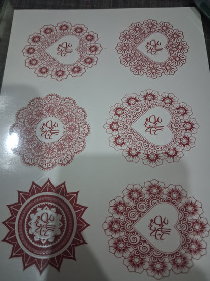 Mehndi Tattoo Sticker Patch