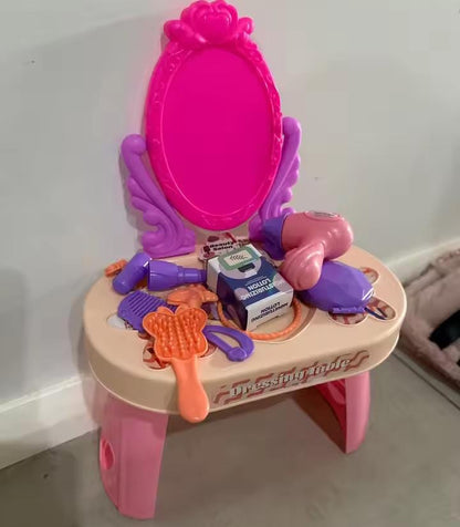 Dressing Table Pretend Play Toy – 30 Pcs Beauty Set for Girls