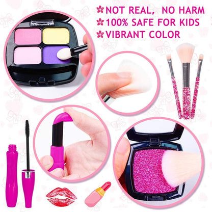 Kids Pretend & Play Fake Makeup Kit – Realistic & 100% Mess-Free Toy Set