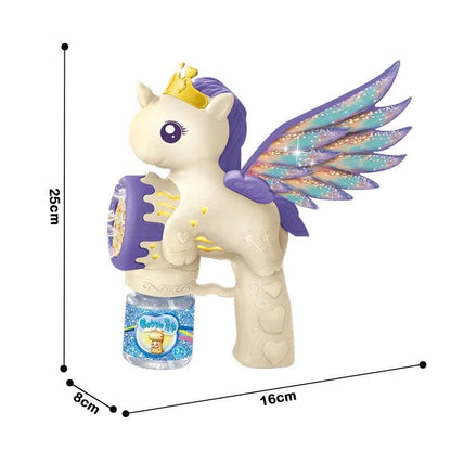 Unicorn Bubble Gun – Magical LED Wings Bubble Blower