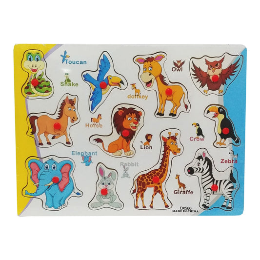 Animals Learning Wooden Puzzle Boards