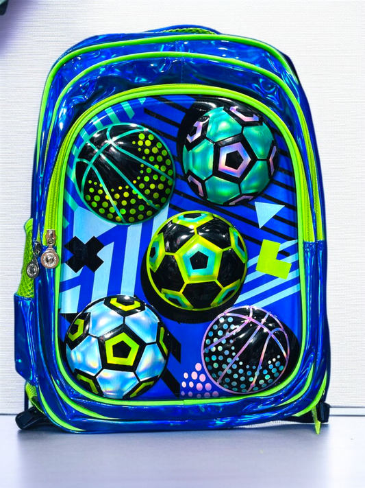 Holographic 3D Football School Bag