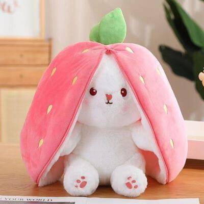 Reversible Bunny Rabbit Plush Toy