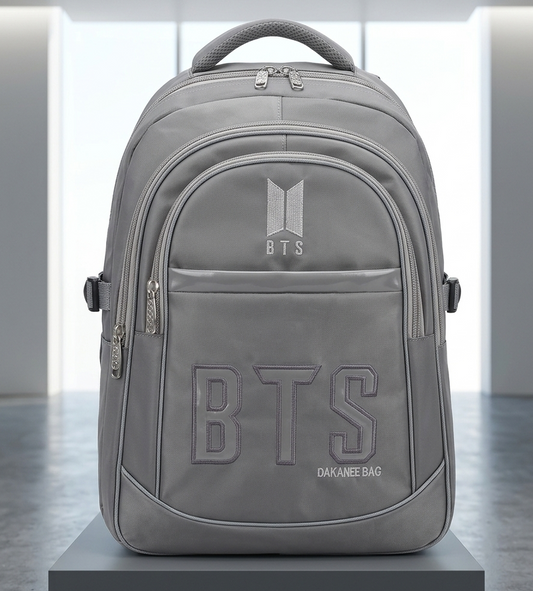 BTS Premium Quality School & College Backpack (Elegant Grey)