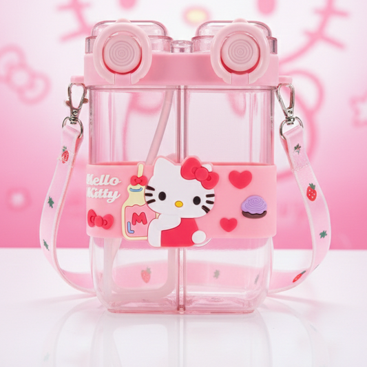 Hello Kitty Dual Partition Water Bottle for Kids
