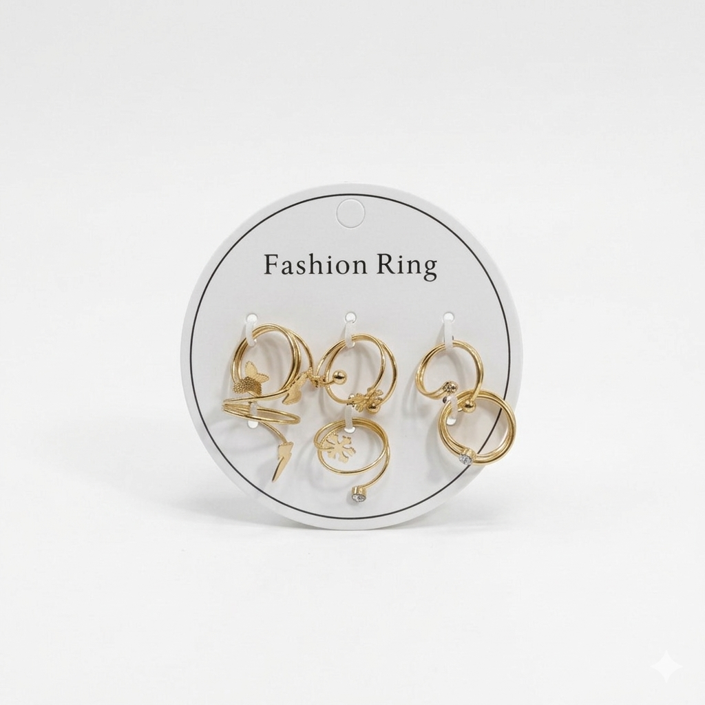 Elegant Gold-Tone Fashion Ring Set | Versatile Boho Accessories