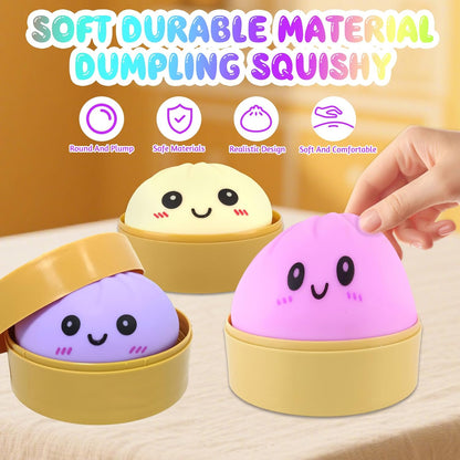 Cute & Stress-Relieving Momo Dumpling Squishy Toy