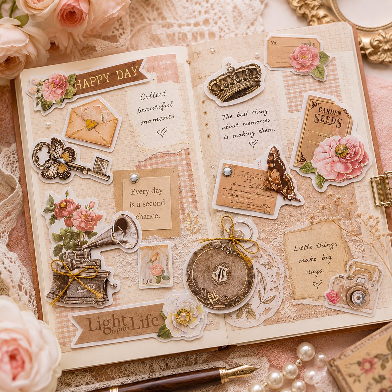 3d Vintage Journaling Sticker