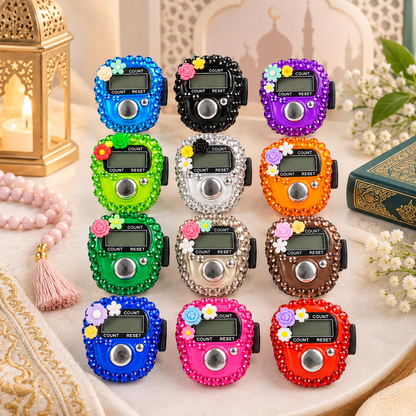 Bedazzled Digital Tasbih Finger Counter Ring