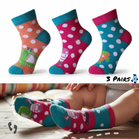 Pack Of 3 Pairs Baby Socks | Multi Colors