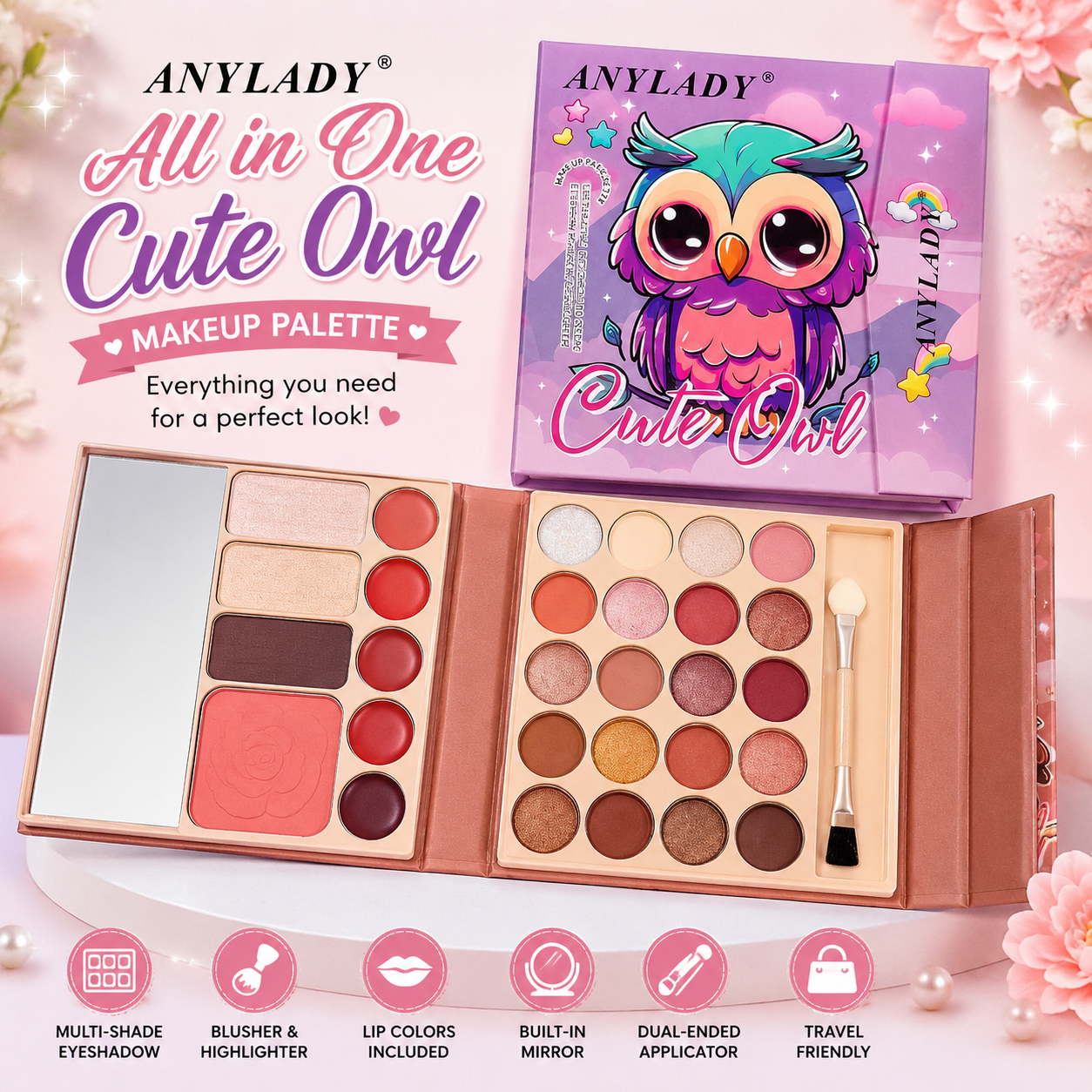 ANYLADY All in One Cute Owl Makeup Palette