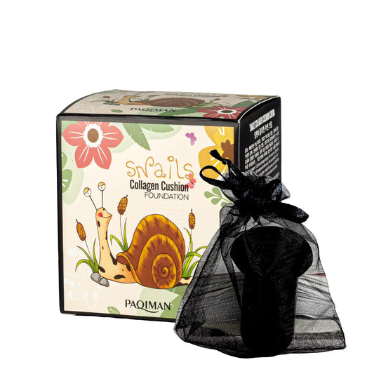 PAQIMAN Snails CC Collagen Cushion Foundation SPF 50 – With Application Sponge