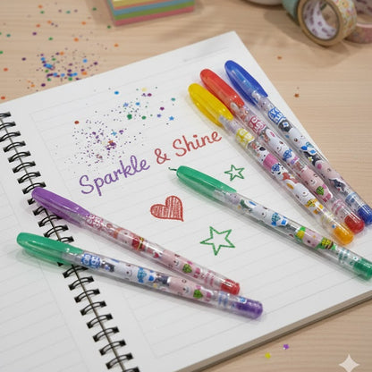 Pack of 6 Glitter Gel Pens
