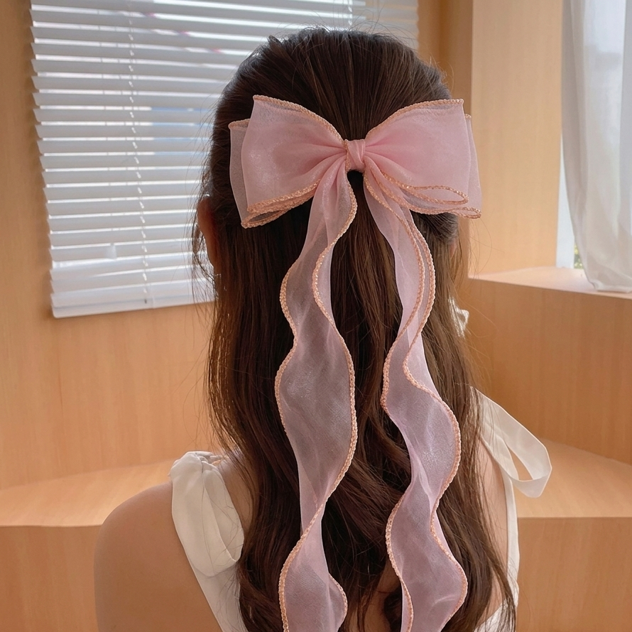 Princess Long Ribbon Hair Bow