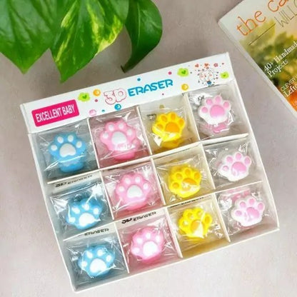 Paw Pencil Erasers (Set of 4)