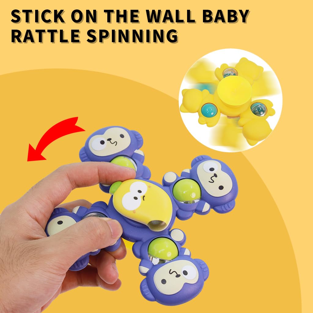 Baby Rattle Turntable Suction Spinner Rattle Set