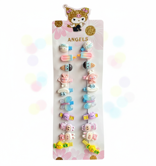 Kuromi 20 Hair Clips Packs