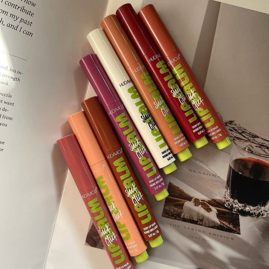 Hudamoji Slick Click Lip Balm Lipstick – Hydrating, Long-Lasting & Ultra Smooth