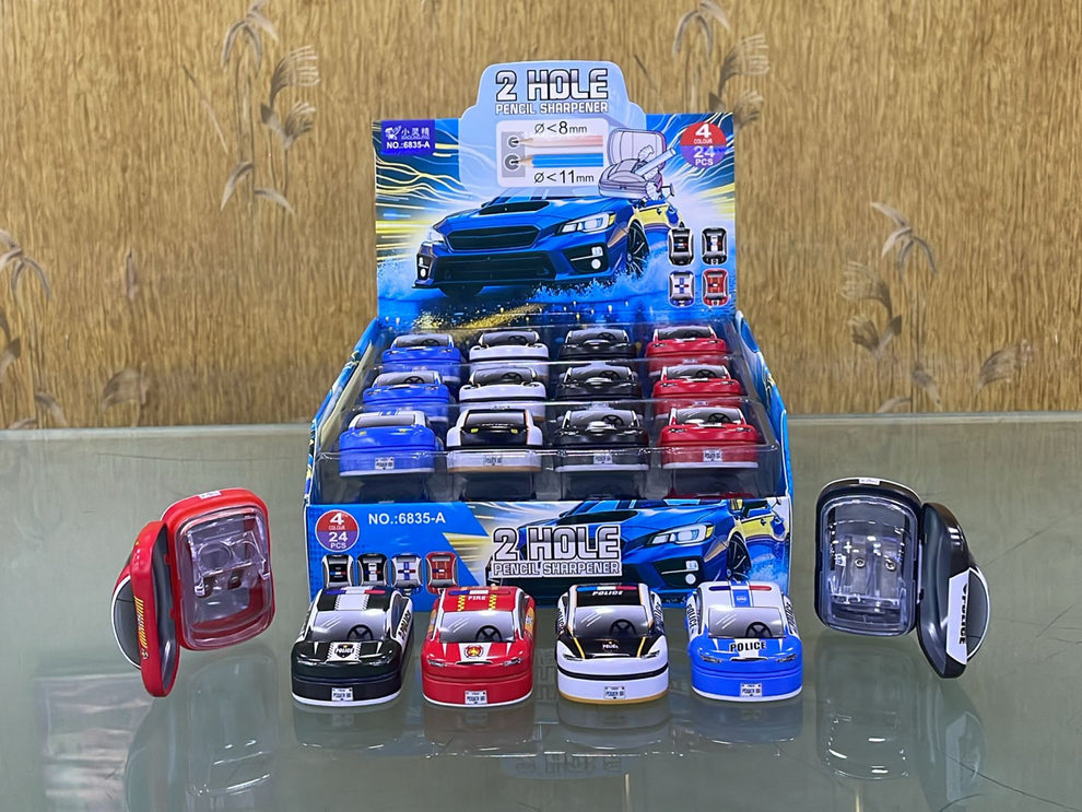 Double Hole Metal Car Pencil Sharpener