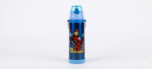Iron Man Steel Water Bottle for Kids