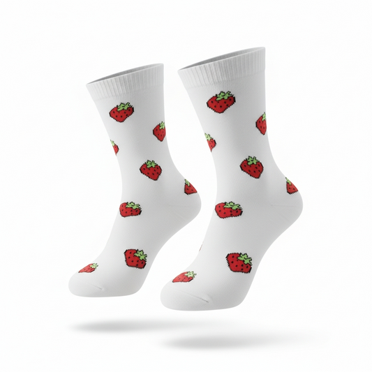 Strawberry Print Socks – Cute, Soft & Stylish