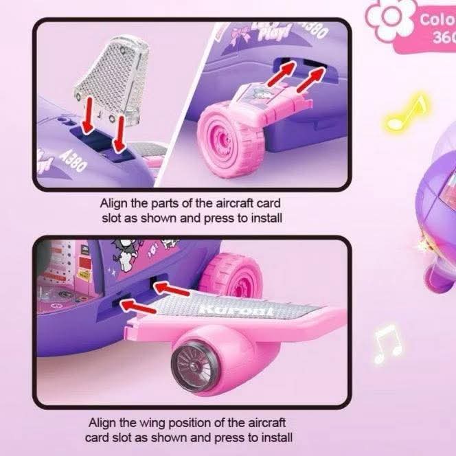 Sanrio Kuromi Aeroplane With Lights And Music