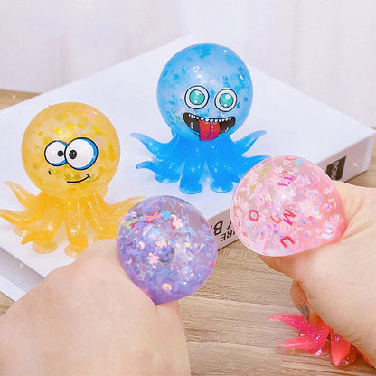 Octopus Squishy Toy With Suction