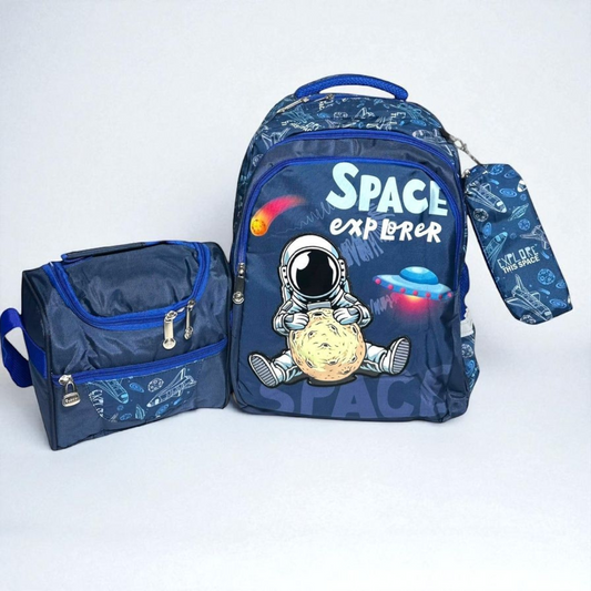 Spaceship 3 Pc School Bag