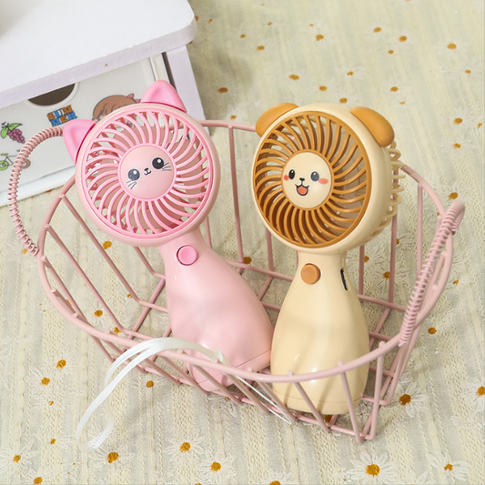 Cute Animal Mini Handheld Fan – 3 Air Modes