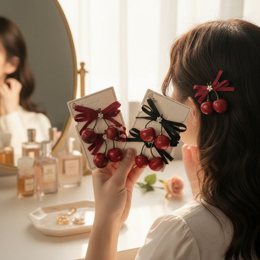 Cherry Hair Clips Pack Of Two