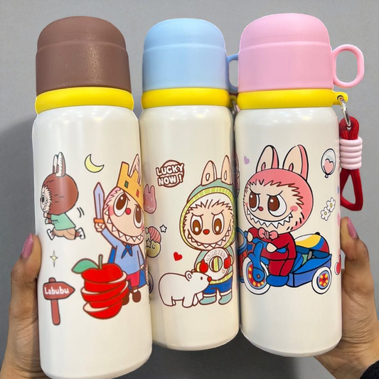 Cute Cartoon Steel Water Bottles – Labubu Edition