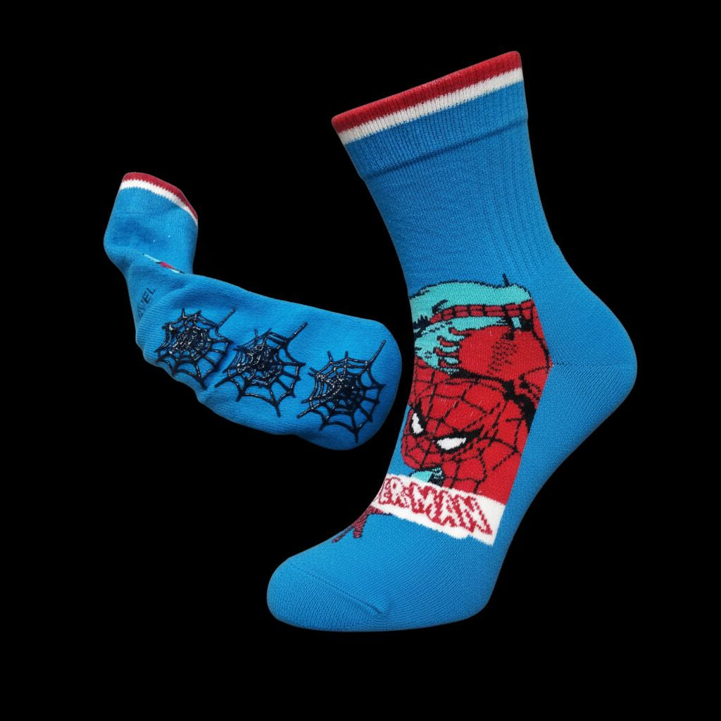 Marvel Spiderman Anti Slip Towel Socks For Boys